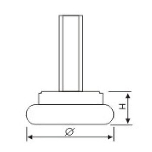 Verstellbare Stuhlgleiter-Schraubfüße für Möbel details
